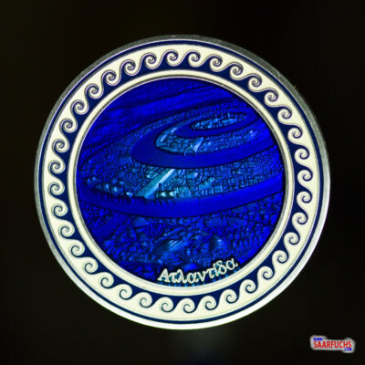 Platons Atlantis Geocoin Vorderseite