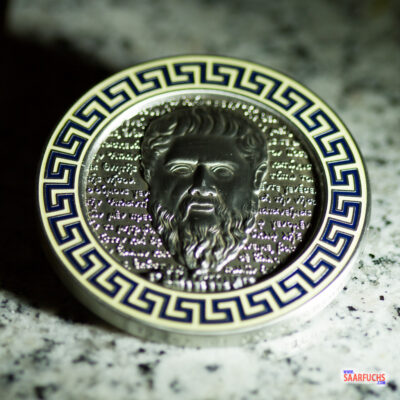 Platons Atlantis Geocoin Rückseite