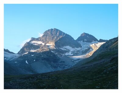 Blick auf den Piz Buin bei T5-Geocaching-Tour Silvretta