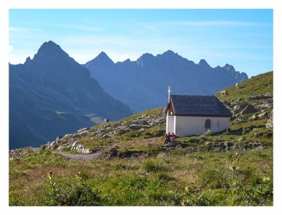 Geocaching in der Silvretta - Kapelle an der Hütte