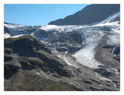 Geocaching in der Silvretta - Blick zum Ochsentaler Gletscher