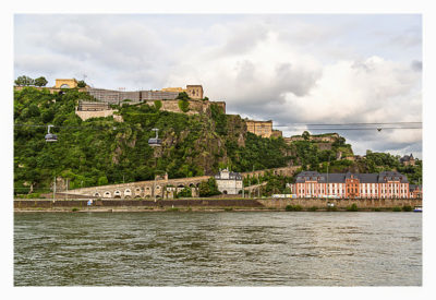 Die Festung Ehrenbreitstei bei Koblenz - hier fand das Mega statt