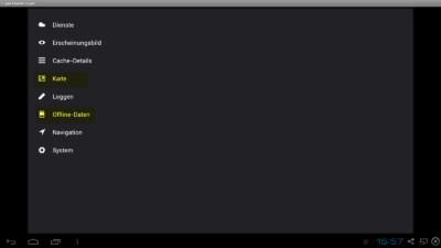 Installation Offline-Karte in c:geo Geocaching App - Einstellungen