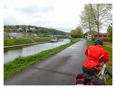 Radtour von Saarbrücken nach Straßburg: saarzwerg am Saar-Kohlen-Kanal