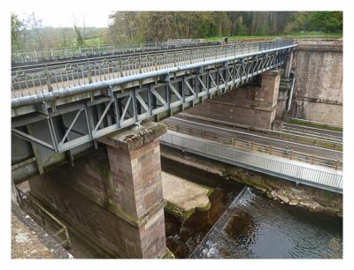 Radtour von Saarbrücken nach Straßburg: Eine weitere Kanalbrücke