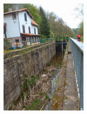 Radtour von Saarbrücken nach Straßburg: alte Schleuse