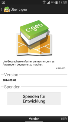 c:geo Versionsnummer