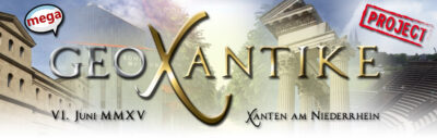 Banner des Geocaching-Megaevents GeoXantike