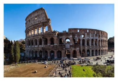 Rom: Geocaching bei den alten Römern: Forum Romanum - Blick auf das Kolosseum