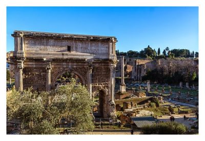 Rom: Geocaching bei den alten Römern: Palatin - Blick von außen auf den Triumphbogen