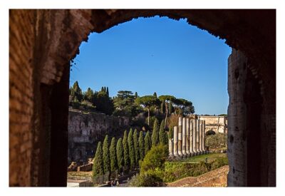 Rom: Geocaching bei den alten Römern: Kolosseum - Blick ins Forum Romanum