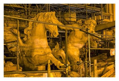 Rom: Geocaching über Silvester - Figuren am Trevi-Brunnen