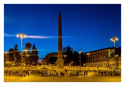 Rom: Geocaching über Silvester - Piazza del Popolo: Obelisk