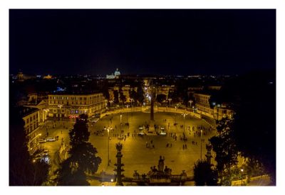 Rom: Geocaching über Silvester - Piazza del Popolo: Blick von der Terrasse