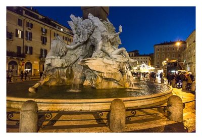 Rom: Geocaching über Silvester - Figuren am Vierströmebrunnen