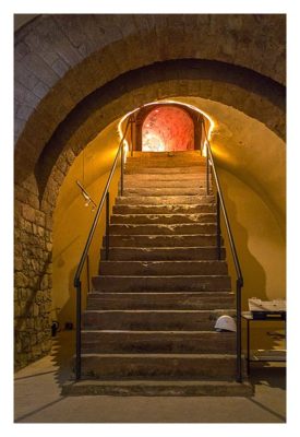 Fort St. Josef - die Mainzer Unterwelt: die Treppe zum Eingang