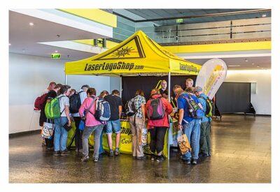 Geocaching Giga-Event "Gutenberg 2015" - Stand vom LaserLogoShop