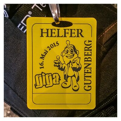 Geocaching Giga-Event "Gutenberg 2015" - Helferausweis