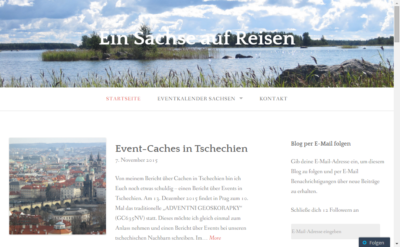 Screenshot der Webseite "Ein Sachse auf Reisen", die ich hier im Artikel vorstelle...