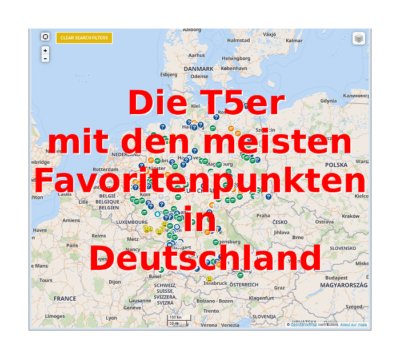 Die T5er in Deutschland mit den meisten Favoritenpunkten