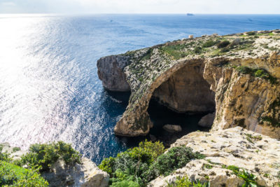 Geocaching auf Malta: Der Süden - Die Blaue Grotte von oben