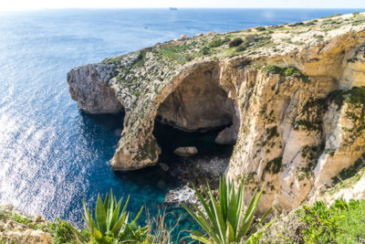 Geocaching auf Malta: Der Süden - Die Blaue Grotte: die Grotte von oben
