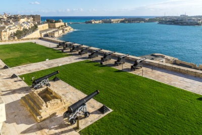 Geocaching auf Malta - Valetta - Saluting Battery