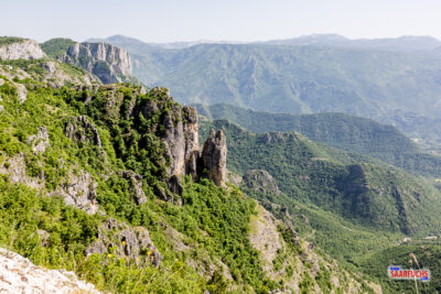 Berglandschaft an der Grenze zu Montenegro