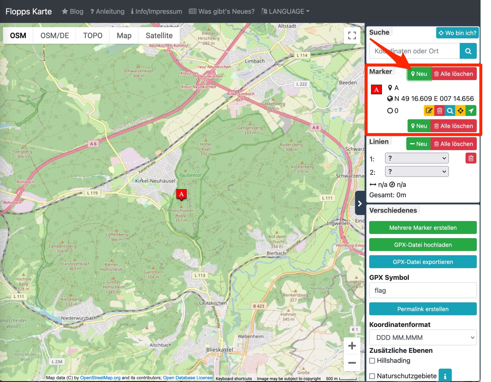 Flopps Karte - Eine kleine Anleitung » Saarfuchs on Tour! Flopps Karte - Eine kleine Anleitung » Saarfuchs on Tour!