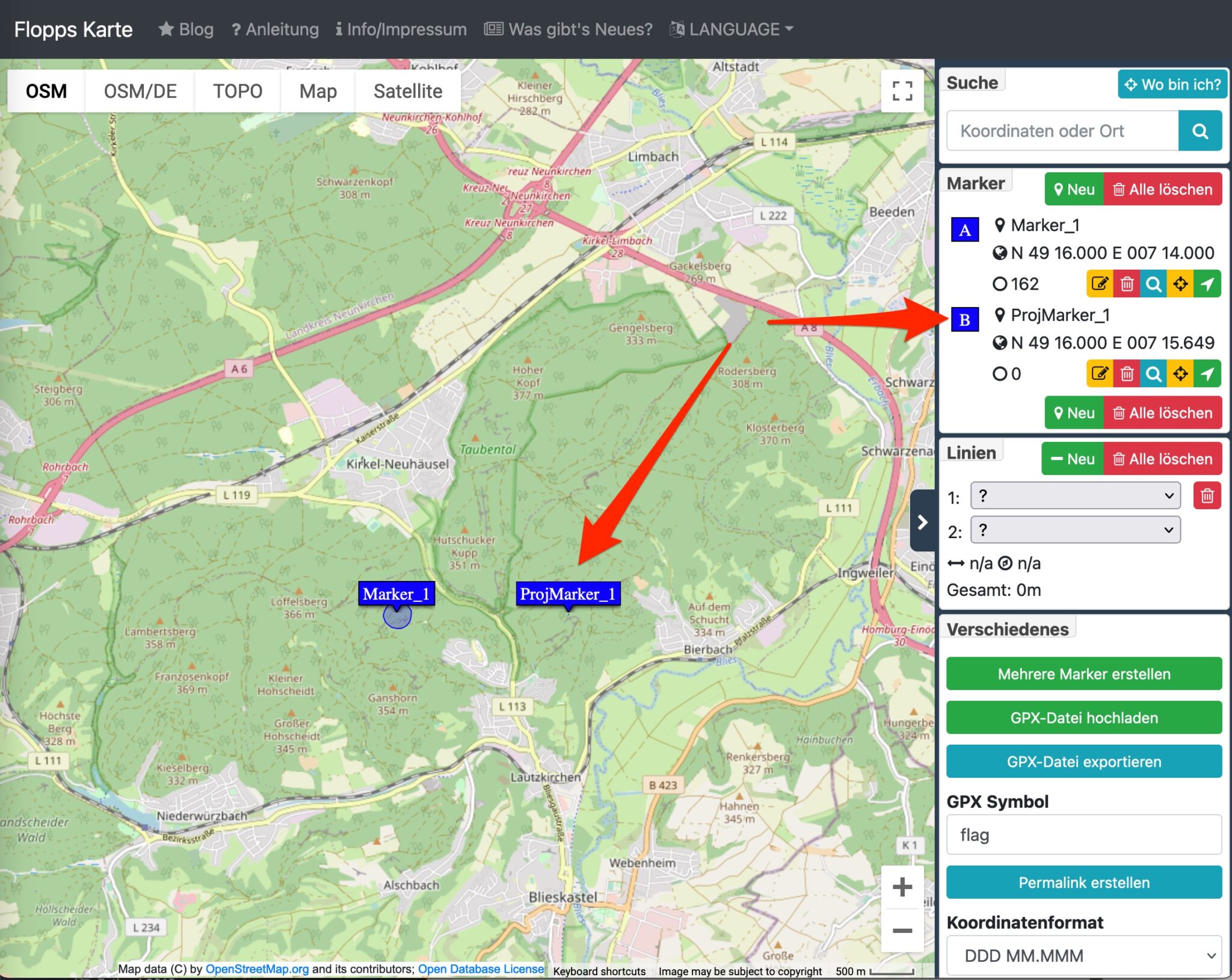 Flopps Karte - Eine kleine Anleitung » Saarfuchs on Tour! Flopps Karte - Eine kleine Anleitung » Saarfuchs on Tour!
