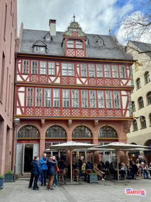 Typisches Fachwerkhaus in der Frankfurter Altstadt
