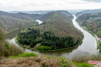 Traumschleife Cloef-Pfad - Blick auf die Saarschleife