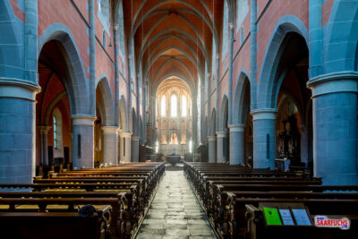 Das dreischiffige Langhaus der Klosterbasilika