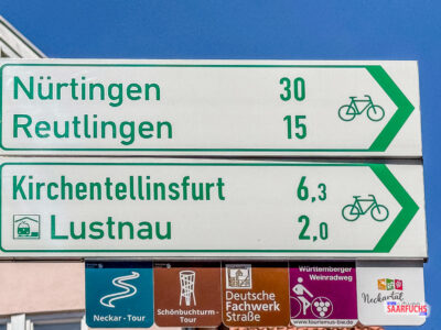 Beschilderung Neckartal-Radweg