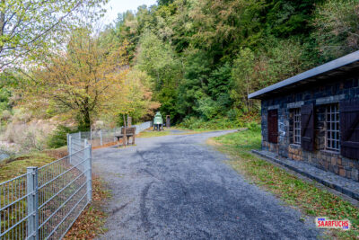 Das kleine Museumsgebäude am Rande des Basaltparks in Bad Marienberg