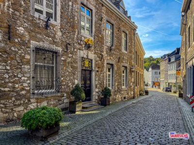Blick durch die historischen Gassen der Altstadt von Stolberg