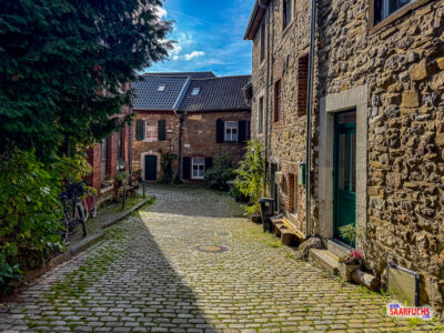 Ruhige, schmale Altstadtgasse abseits der Stolberger Hauptlaufwege