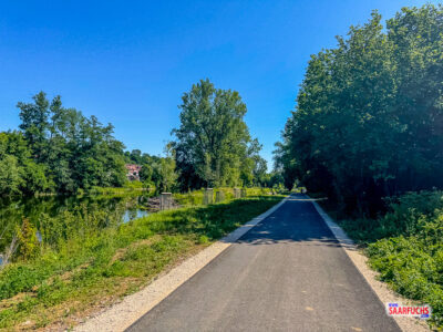 perfekt geteerter Radweg kurz vor Nürtingen