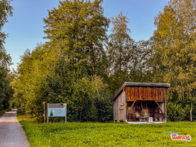 Informationstafel zum Moor in Bad Kohlgrub als Abschlussstation des Labcaches